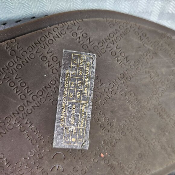 Vionic Womens Black Metallic Perforated Ballet Flats Size 12M - Picture 11 of 11